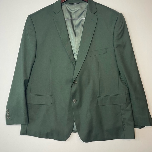 JOE Joseph Abboud Full Suit  3 Piece Suit nori Green Size 50R 42/27